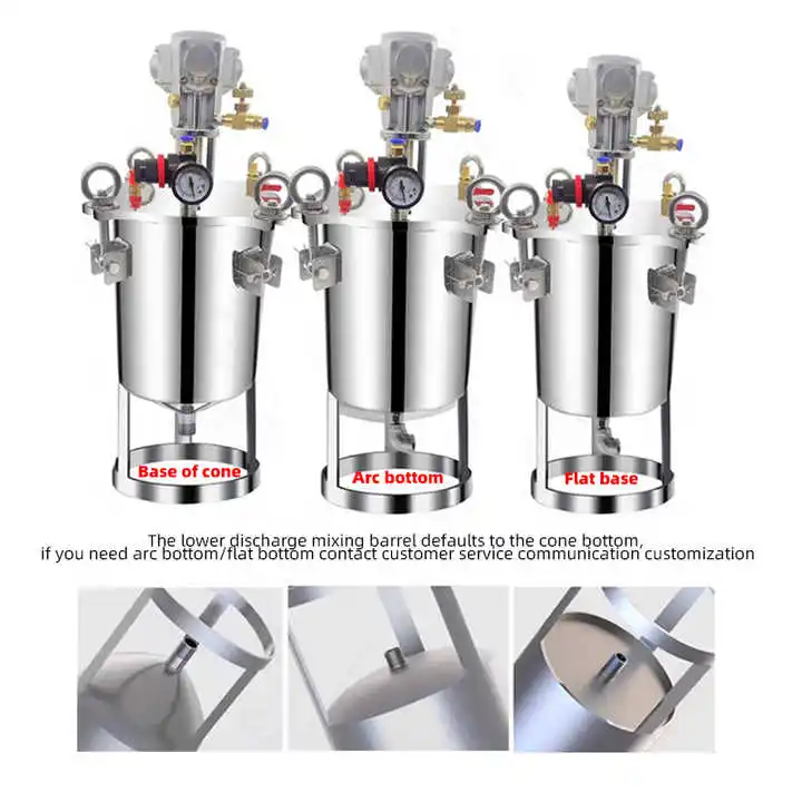 Pneumatic mixing pressure tank 1-100L customizable Stainless steel pressure tank Dispensing Feeding Tank