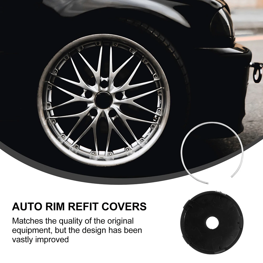 

8pcs Wheel Center Hub Caps Durable Weather Resistant Auto Rim Refit Covers Scratch Shock Proof Rustproof Emblem Accessories Car