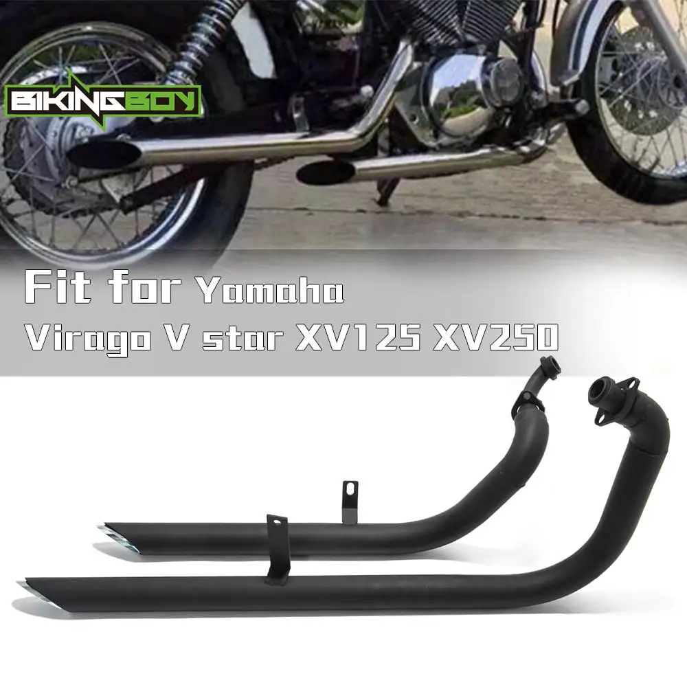 BIKINGBOY For XV125 XV250 V-Star 88-22 21 20 19 18 17 16 15 14 13 Virago XV535 XV400 87-04 89 90 91 Muffler Exhaust Pipe Silence