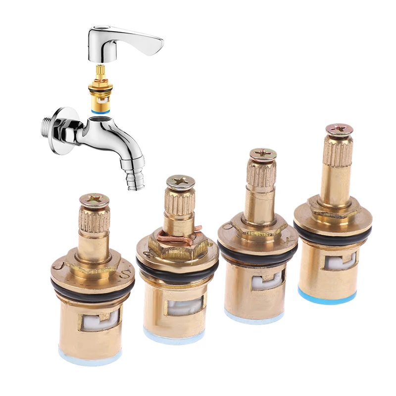 1PC Bathroom Kitchen DIY Accessories Universal 1/2" Replacement Tap Valves Copper Ceramic Cartridge Inner Faucet Valve