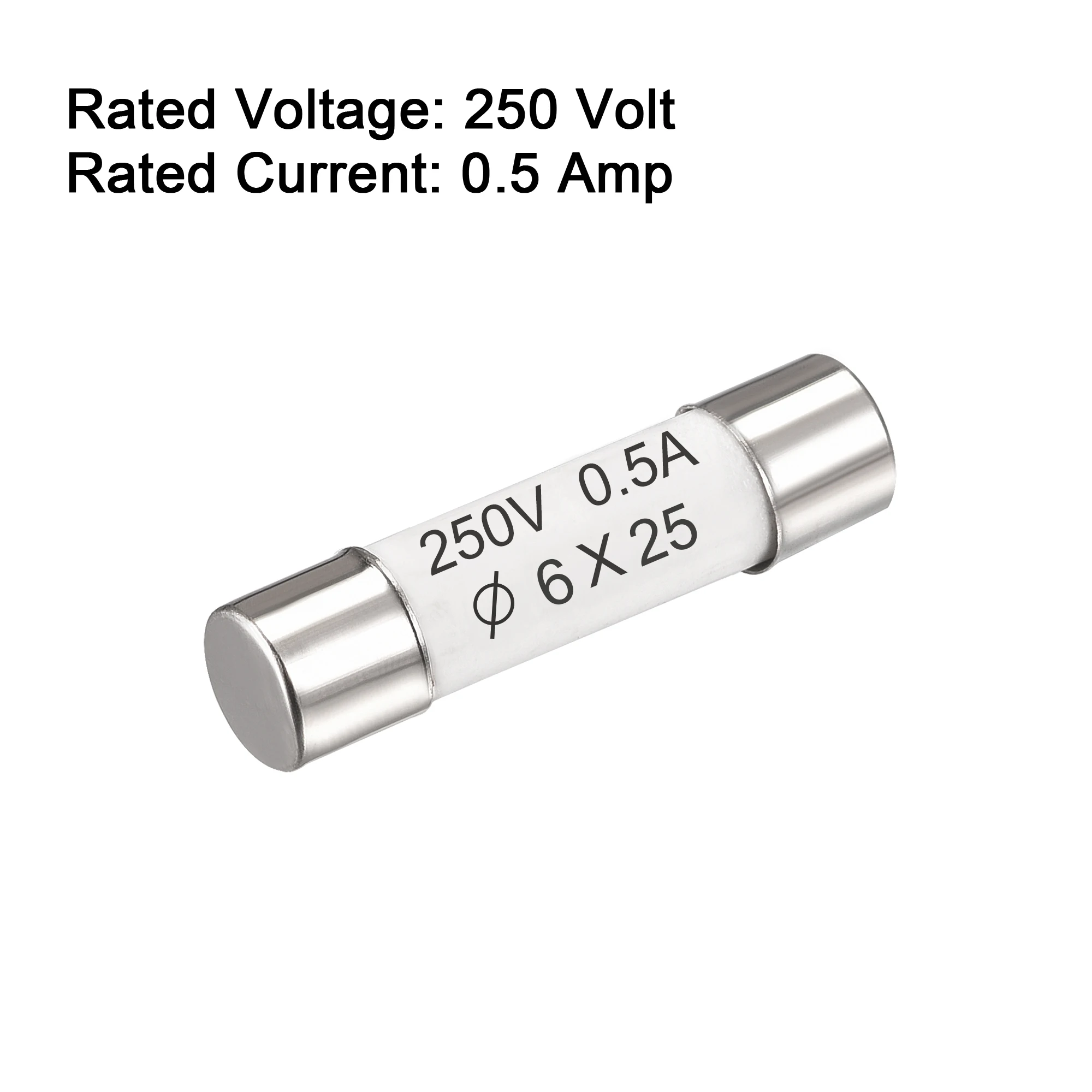 10 pz 250V 6x25mm fusibili per tubi a soffiaggio rapido 0.5A 1A 2A 4A 6A 8A 15A 16A 25A Amp fusibili a cartuccia ceramica fusibili per lampada a risparmio energetico