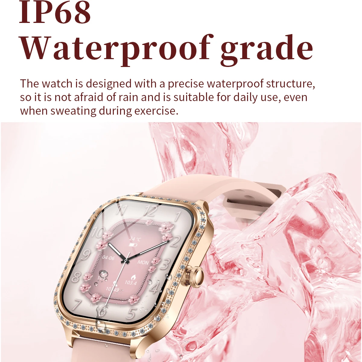 Nova moda feminina relógio inteligente senhora azul dente chamada monitor de saúde relógio de pulso esportes rastreador fitness à prova dwaterproof água música smartwatch