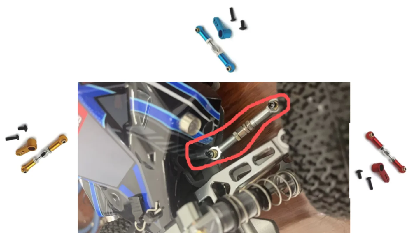 Metal Upgrade, Steering Rod, Steering Arm, For MeiJiaXin MJX16207 16208 16209 16210 H16 1/16 RC Car Parts