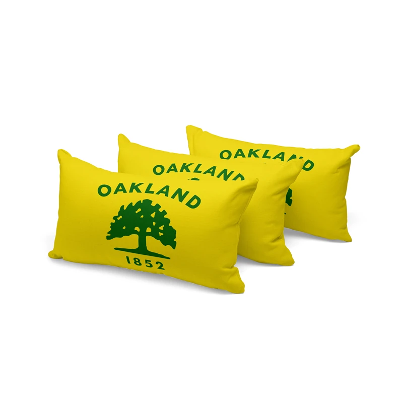 Gaslight Gatekeep GirlbossKiss Oakland California Rectangular Throw Pillow Covers Cushion Cases Pillowcases