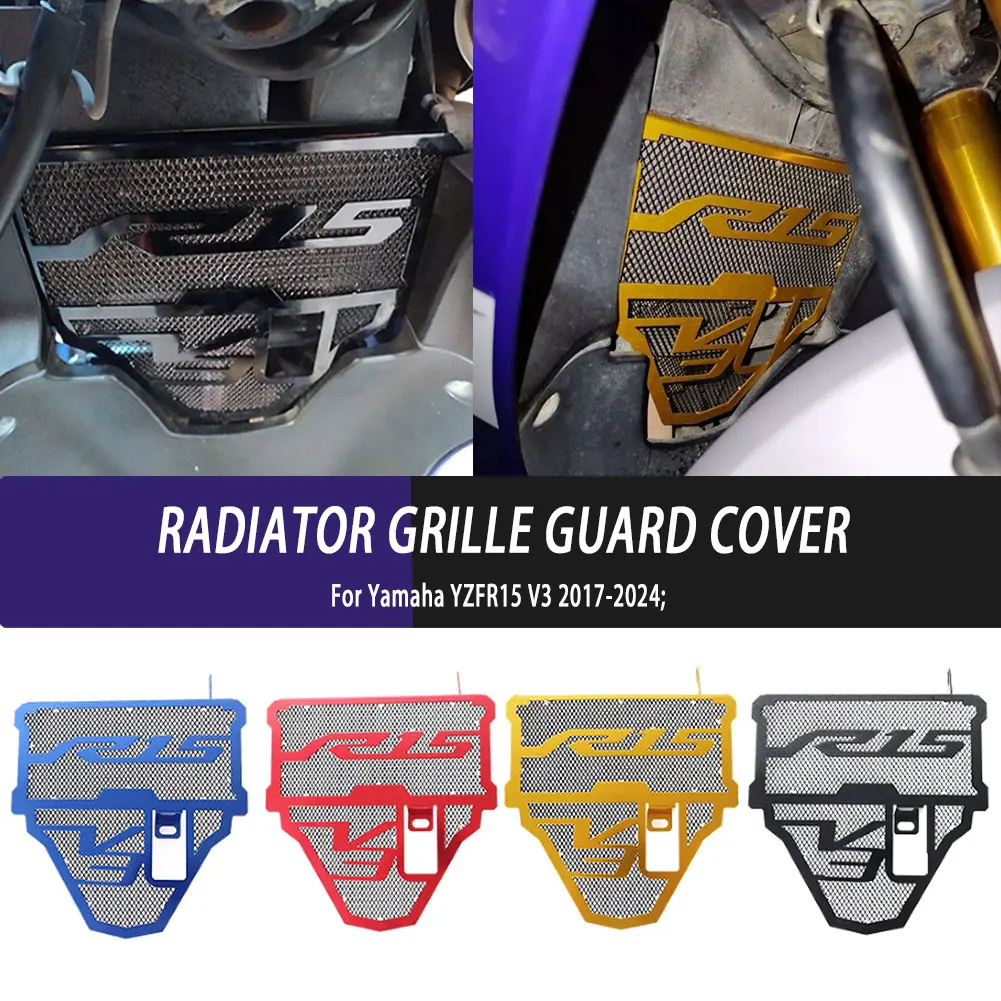 Protector de Rejilla para Radiador para Yamaha YZF R15 V3.0 YZF-R15 V3 YZF R15 V3 2017-2024, Piezas Modificadas para Motocicleta