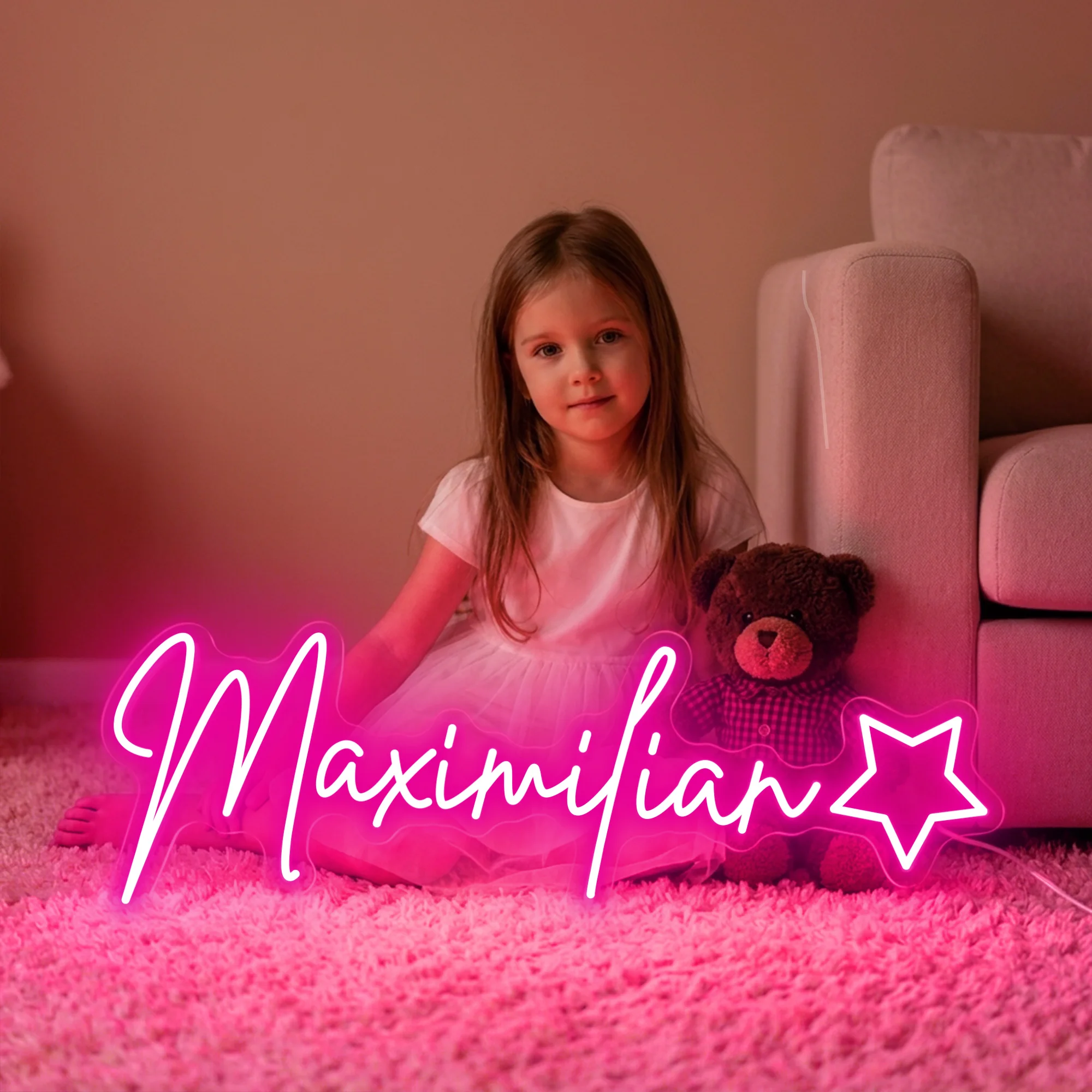 Neon Sign Led Custom - カスタムLEDネームサイン 子供へのプレゼント カスタムネームサイン ティーンエイジャーへのギフト LEDネオンサイン 壁飾り
