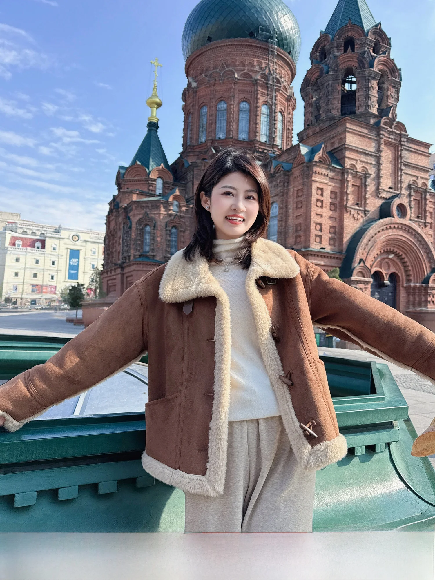 

Zillal Thiened Suede ort Jaet Women's Sweet Cool Sle Lamb Fur Simulation Inteated Leisure Sle Zipper Closure Long...