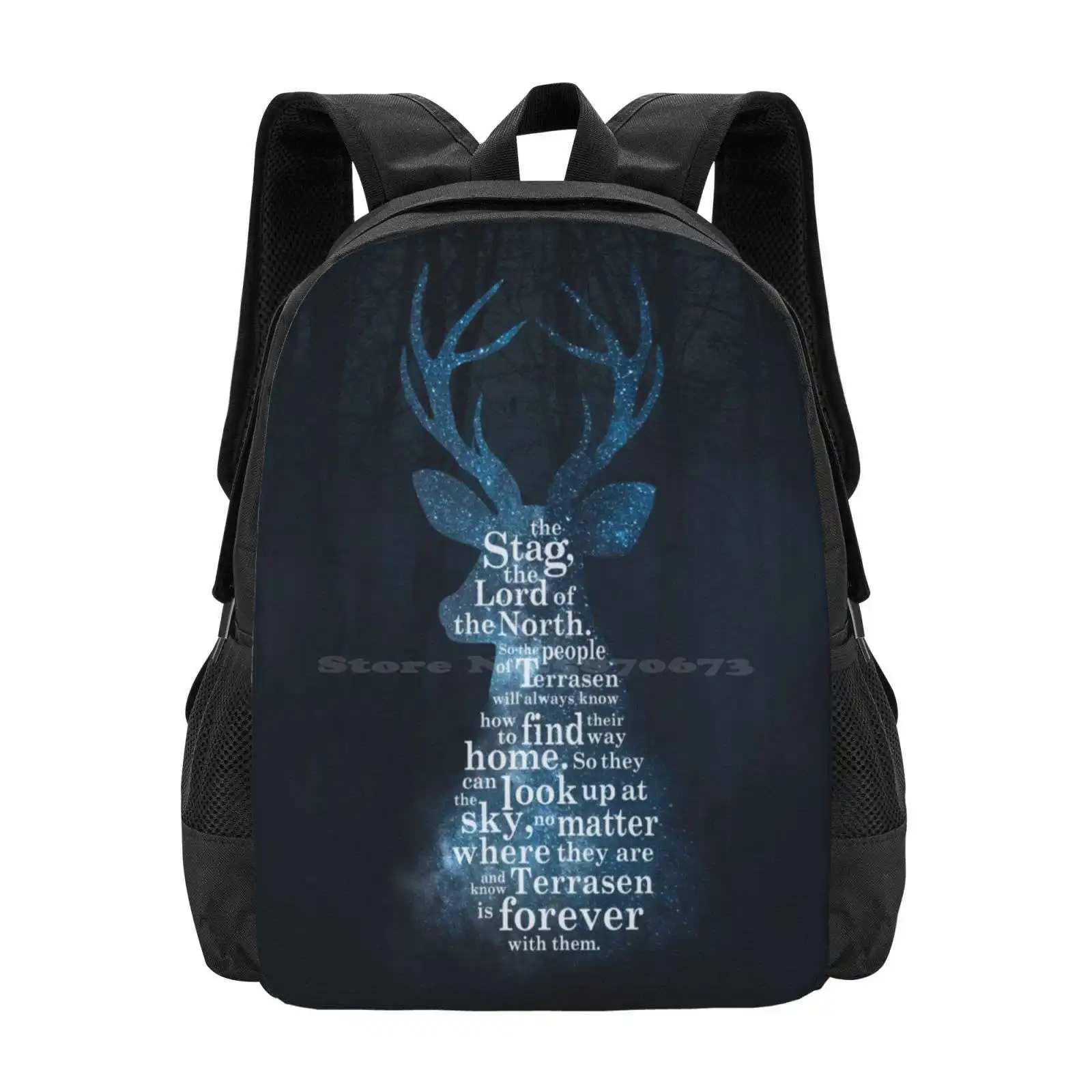 Throne Of Glass-The Stag , The Lord Of The North Fashion Pattern Design Travel Laptop School Backpack Bag Throne Of Glass Tog