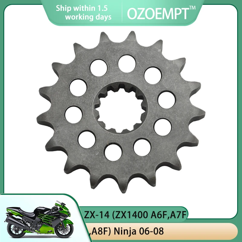 

OZOEMPT 530-17T Motorcycle Front Sprocket Apply to ZX-14 (ZX1400 A6F,A7F,A8F,C9F,CAF,CBF.) Ninja ZX-14R (ZX1400 JMFNN) Ninja ABS