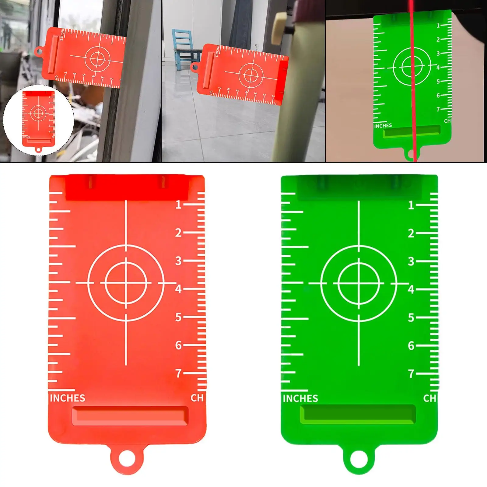High Visibility Target Card Plate Portable Level Accessory Accurate Measuring Board for Woodworking and Construction