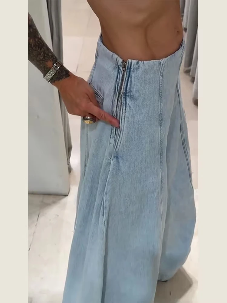 

Джинсы Y2K с широкими штанинами, с высокой талией, свободные, мешковатые, шикарные женские брюки в уличном стиле, модные штаны, новинка 2026 года