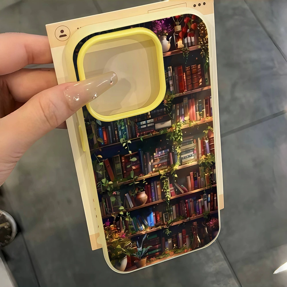 für Samsung Galaxy A16 A15 A55 A35 A36 A56 S26 S25 S24 Ultra S23 S21 S22Plus Handyhülle mit Kunst-Bücherregal-Muster aus Silikon TPU – Detail 8