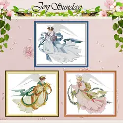 Angel Series Patterns Counted Cross Stitch Set DIY Wholesale 11CT 14CT Stamped DMC Cross-stitch Kit Embroidery Needlework