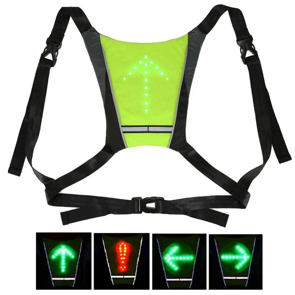 

Signal Light Reflective Vest Safety Bag Gear Backpack Attachment Clip Cycling Vest Remote Control Wear Resistant LED Vest