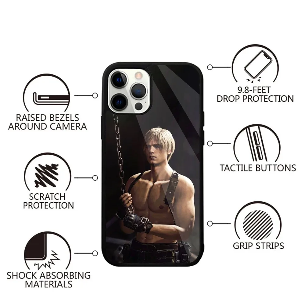 Leon R-Resident Kennedy E-Evil 4 Phone Case For iPhone 15,14,13,12,11,Plus,Pro,Max Mini Magsafe Magnetic Wireless Charging