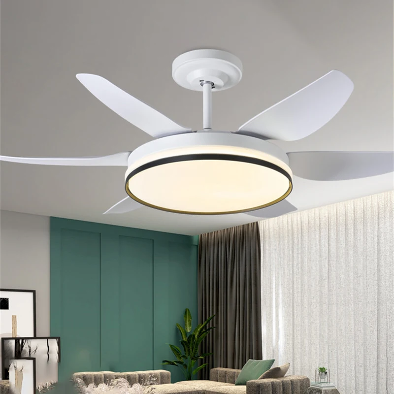 BERTH Fan Light Nordic LED Ceiling Fan Light Modern Minimalist Restaurant, Living Room, Bedroom Commercial Electric Fan