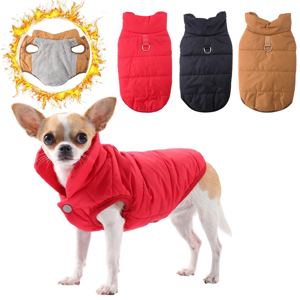 Camping Puppy Cozy Clothes Winproof Outdoor Hiking Coat For Small Dogs Cats Jacket With D-ring Soft Cat Coat Chihuahua Overalls