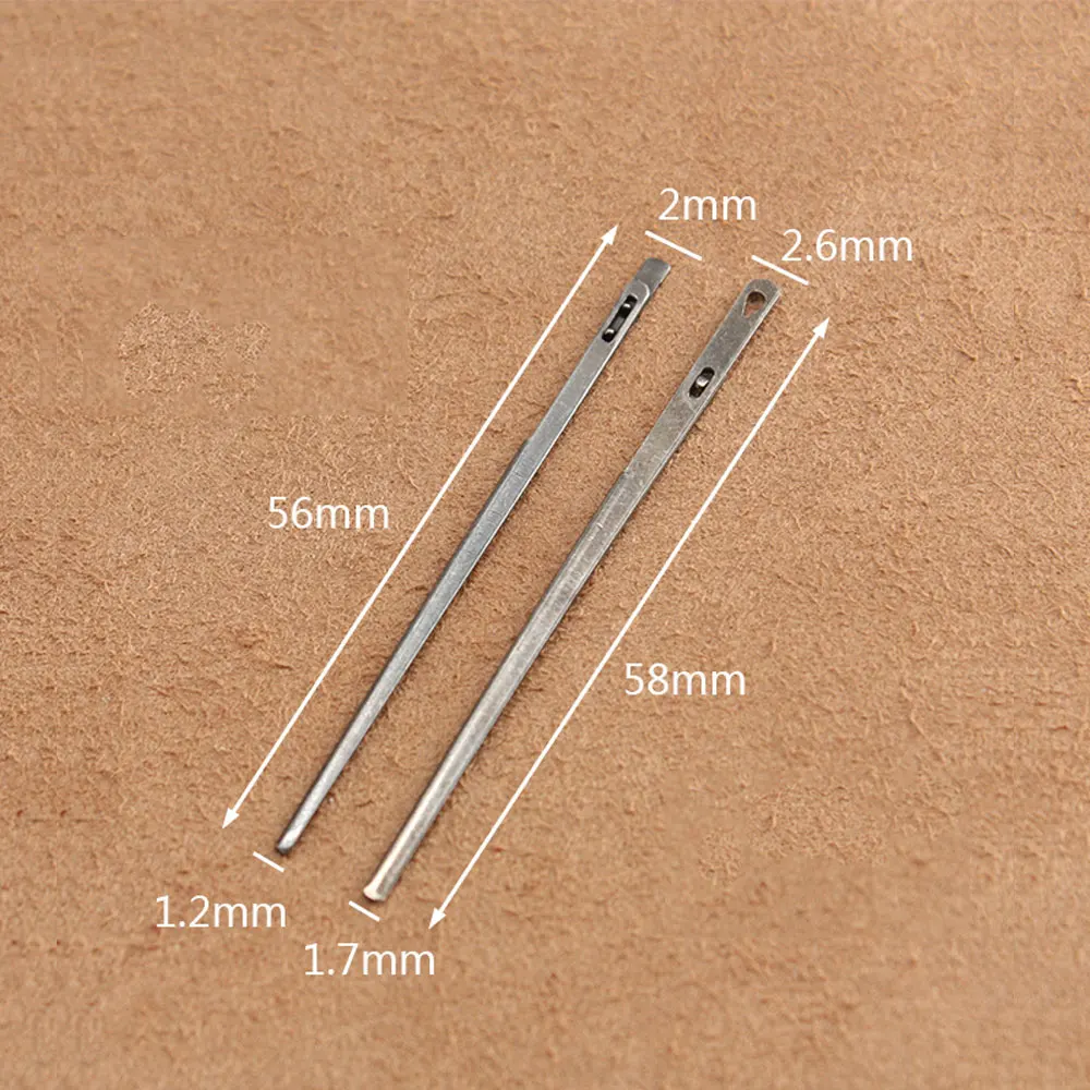 3pcs Leather Sewing Craft Tool DIY Leather Rope Needle Leather Needle Knitting Needle Double Hole Leather Rope Lace Needles