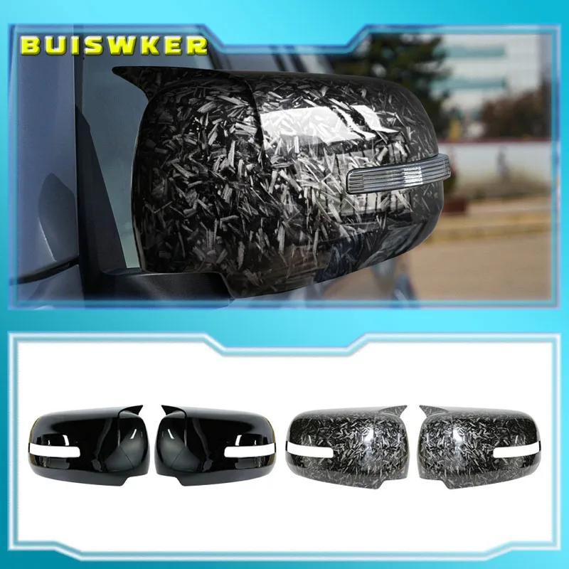 2PCS ABS Carbon Fiber Rearview Mirror Decorative Cover For Mitsu Pajero Sport 2009-2014 Car styling