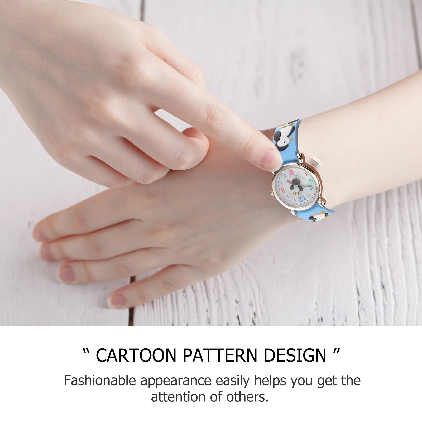 1PC Cartoon Penguin Watch Silicone Quartz Watch Creative Wrist Watch Fashion Casual Watch for Kids Children