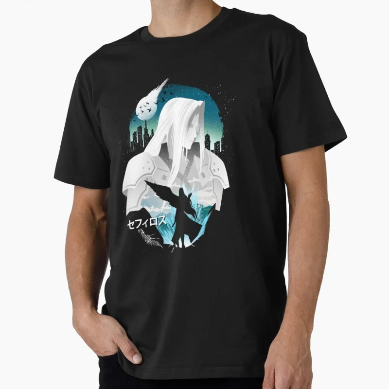

Sephiroth Landscape Final Fantasy Gift T shirt for gamer 100% cotton O-Neck Short Sleeve Graphic Clothes All size tops S-6XL