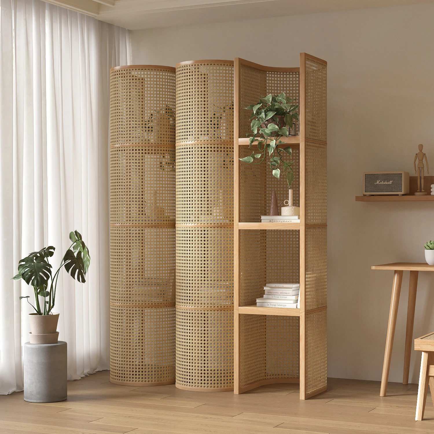 

shelves, partitions, floor-to-ceiling homestay, indoor multi-layer storage display shelves, household solid wood bookshelves