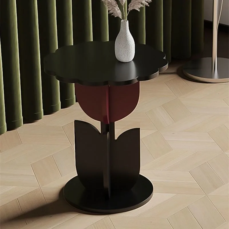 

High-end Light Luxury Simple Petal Small Coffee Table Bedroom Tulip Flower Coffee Table Ins Style Bedside Living Rooml Table