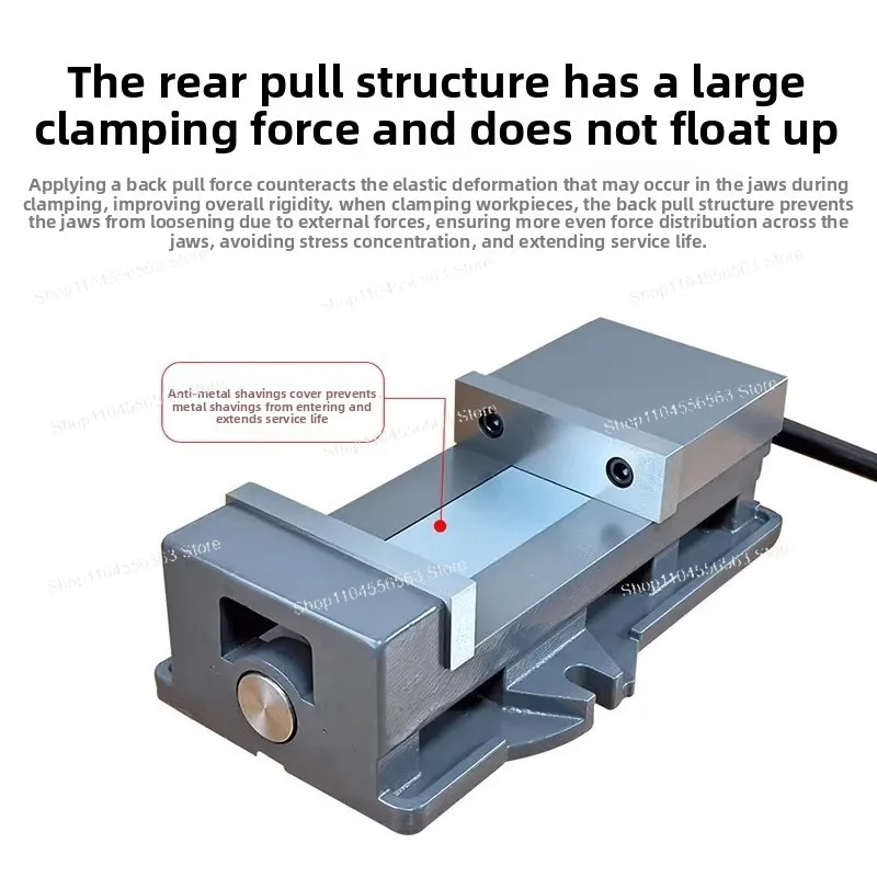 Integral Draw-Type Precision Vise, Angle Lock Vise, Heavy Duty Milling Machine Clamp 6'' 8'' with Base