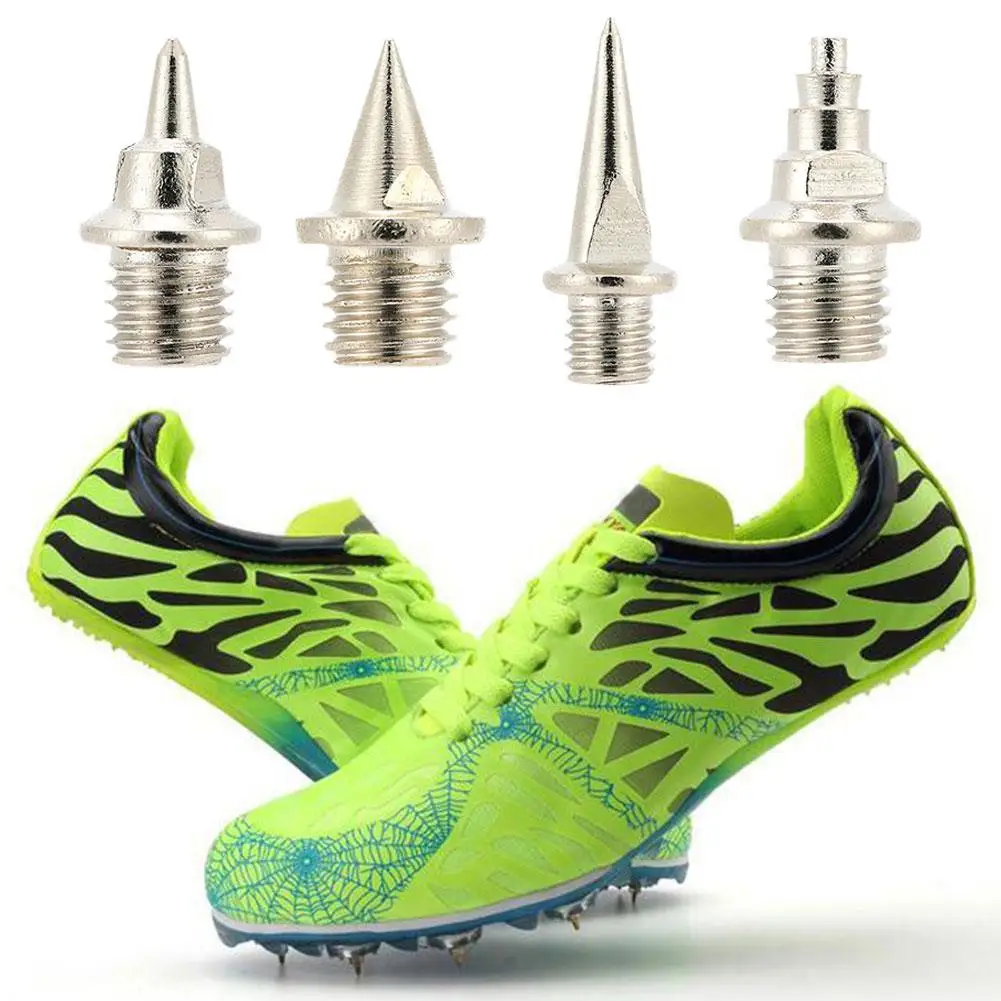 32Pcs Steel Shoe Spikes Replacement Pyramid Track and Field Spikes for Sports Shoes Running Track Shoes Silver