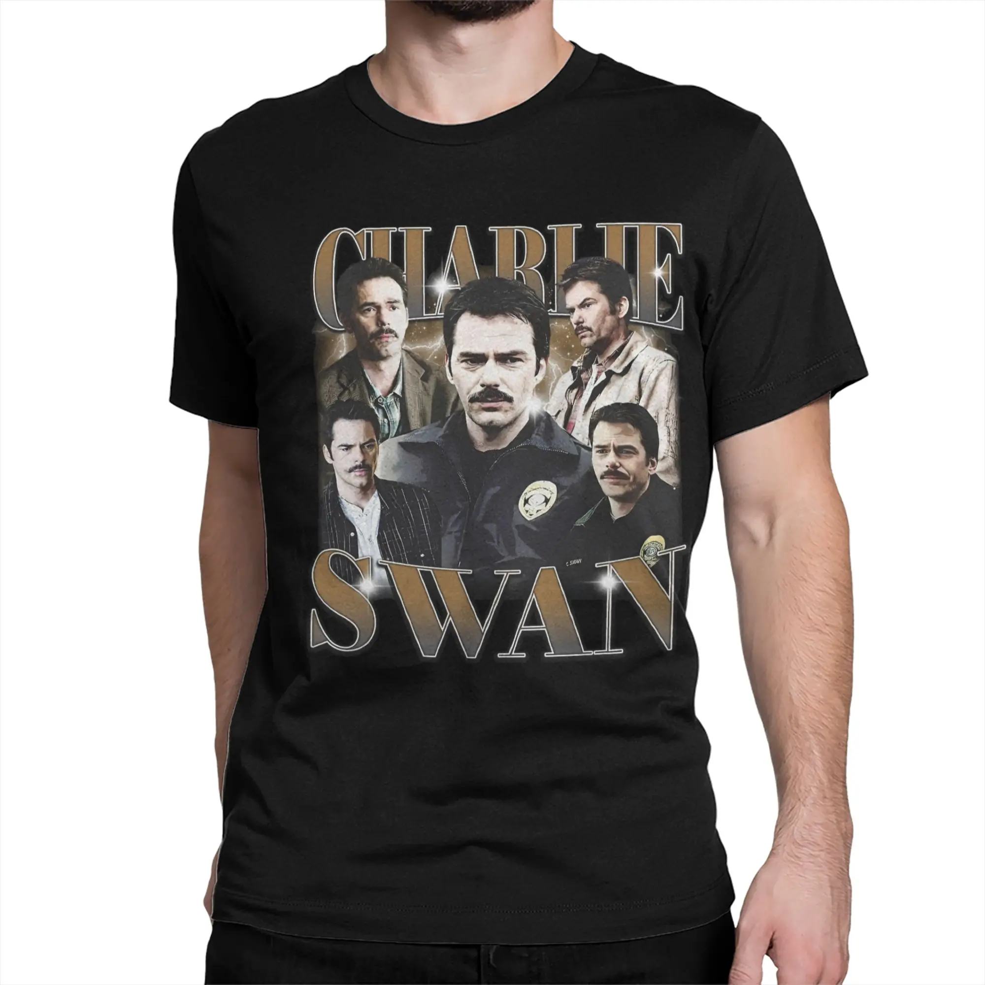 Charlie Swan Retro 90s  Printed T Shirt Men Women  Pure Cotton  Tee Shirt Clothing