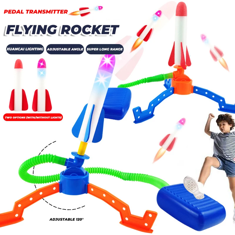 Rakieta na stopy dla dzieci, zabawka sportowa na zewnątrz ze światłem, interakcja rodzic-dziecko, gra edukacyjna, zabawka sportowa, prezent dla dzieci