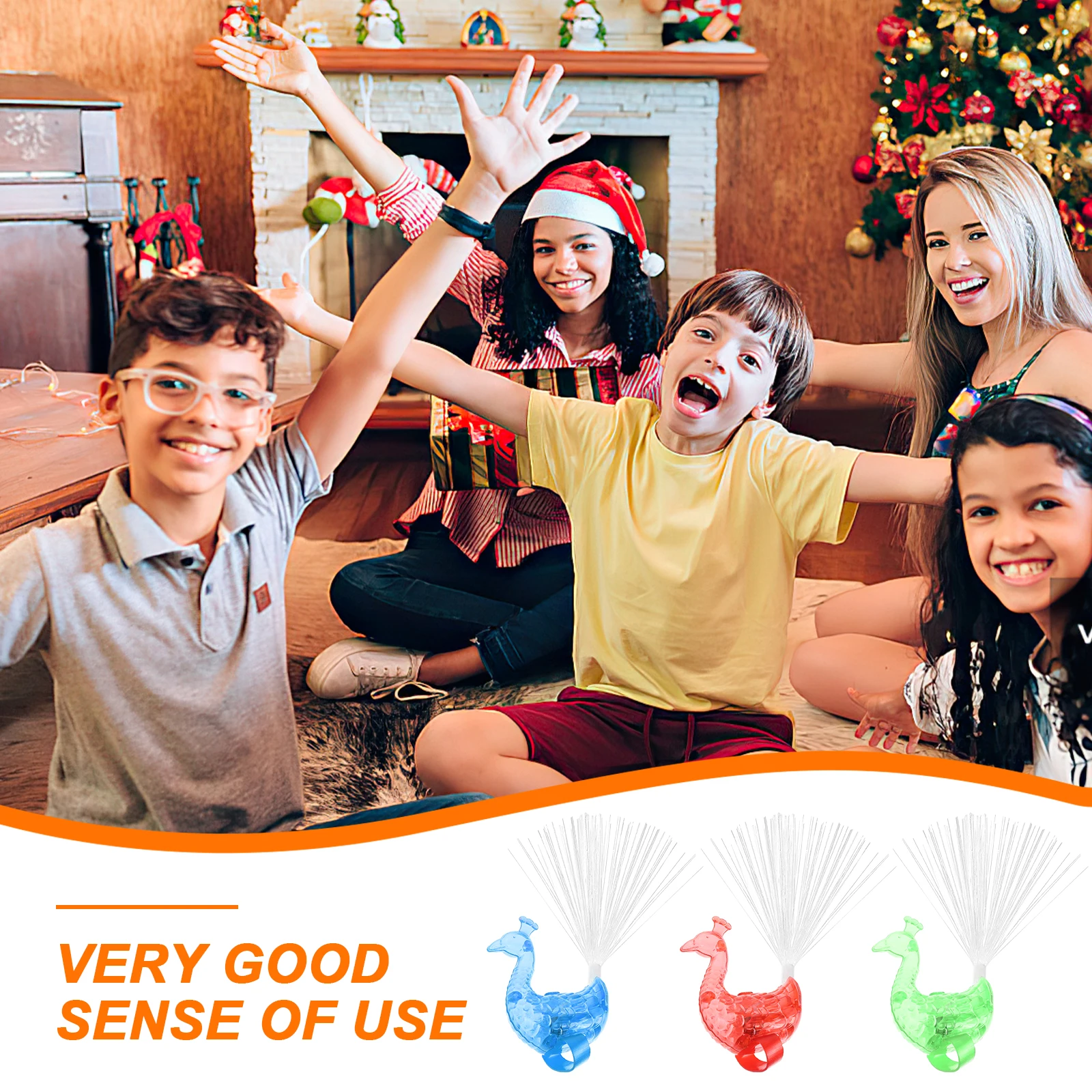 

24 шт., оптоволоконные павлиньи огни, красочные светящиеся кончики пальцев для дня рождения, фестиваля, вечеринки, развлекательного декора