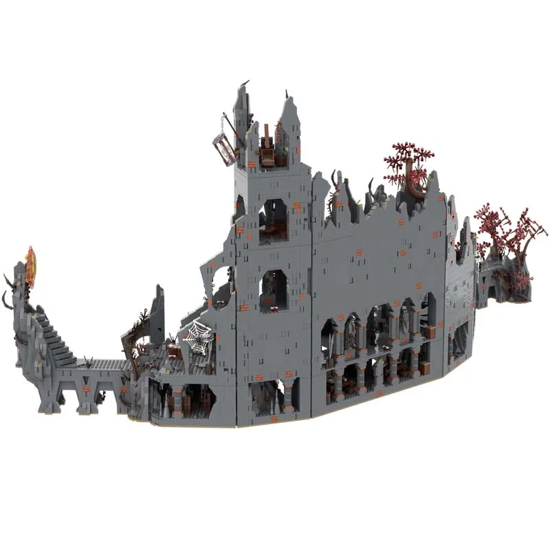 Los anillos película UCS Dol-Guldur bloques de construcción MOC Castillo arquitectura DIY montaje tecnología colección de ladrillos modelo juguetes regalo