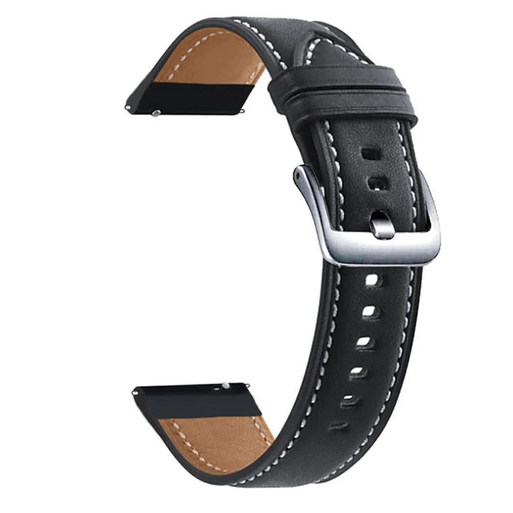 20mm Leather Band For Samsung Galaxy Watch 7/6/5/4 44 40mm/Classic 42 46mm 43 47mm 5 Pro 45mm Bracelet For Galax Watch FE Strap