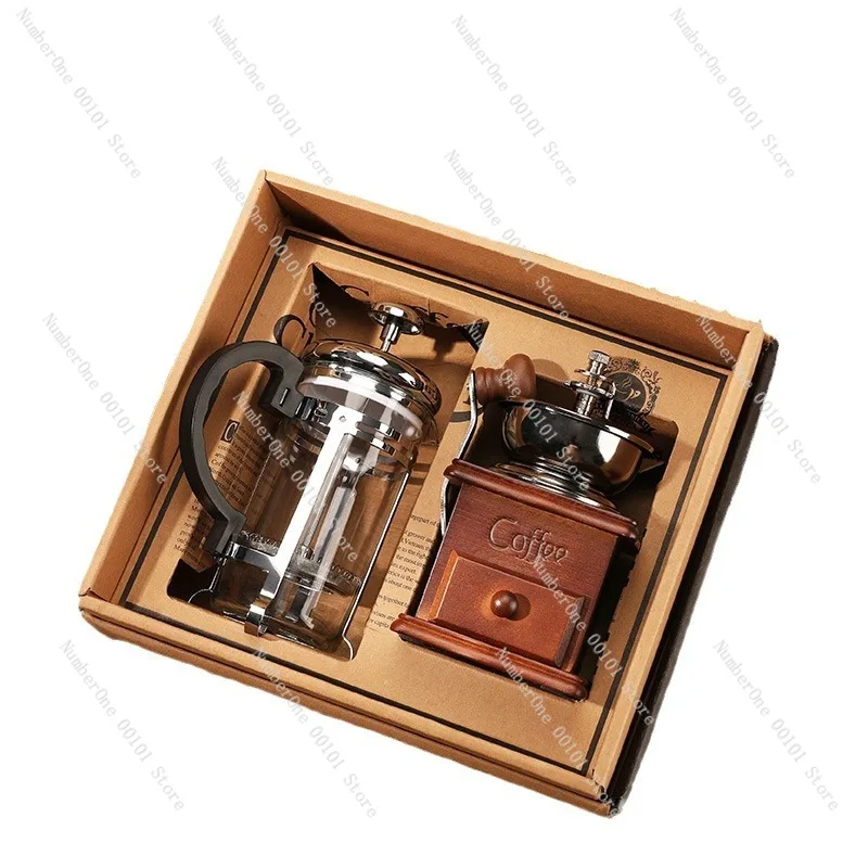 手動コーヒーグラインダー、フレンチプレスセット