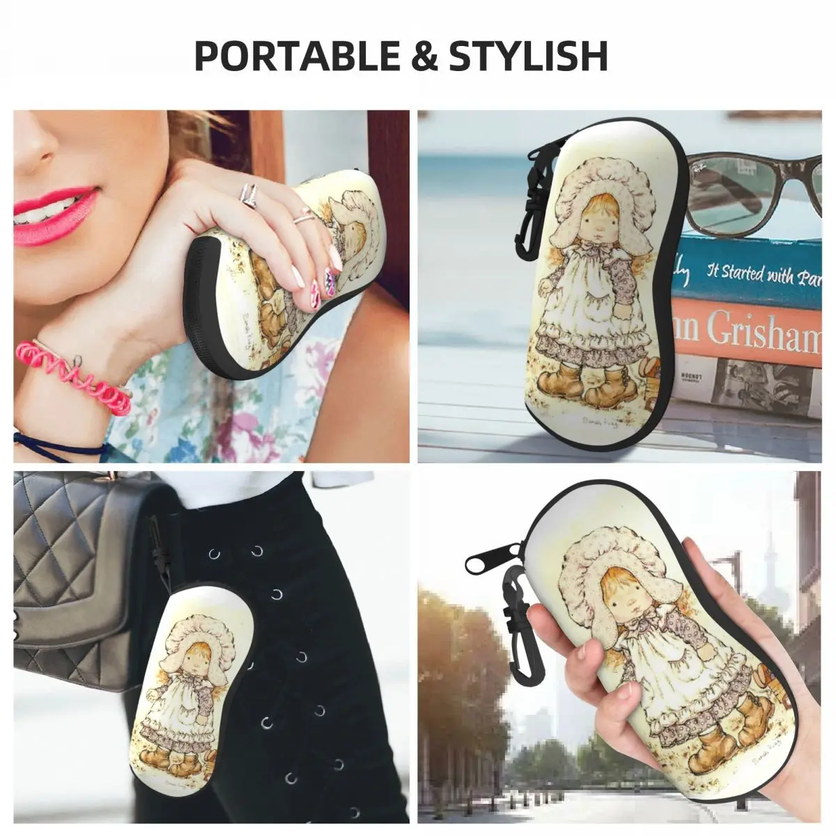 Cartoon Sarah Kay Shell Eyeglasses Protector Cases Cool Sunglass Case Girl Glasses Bag