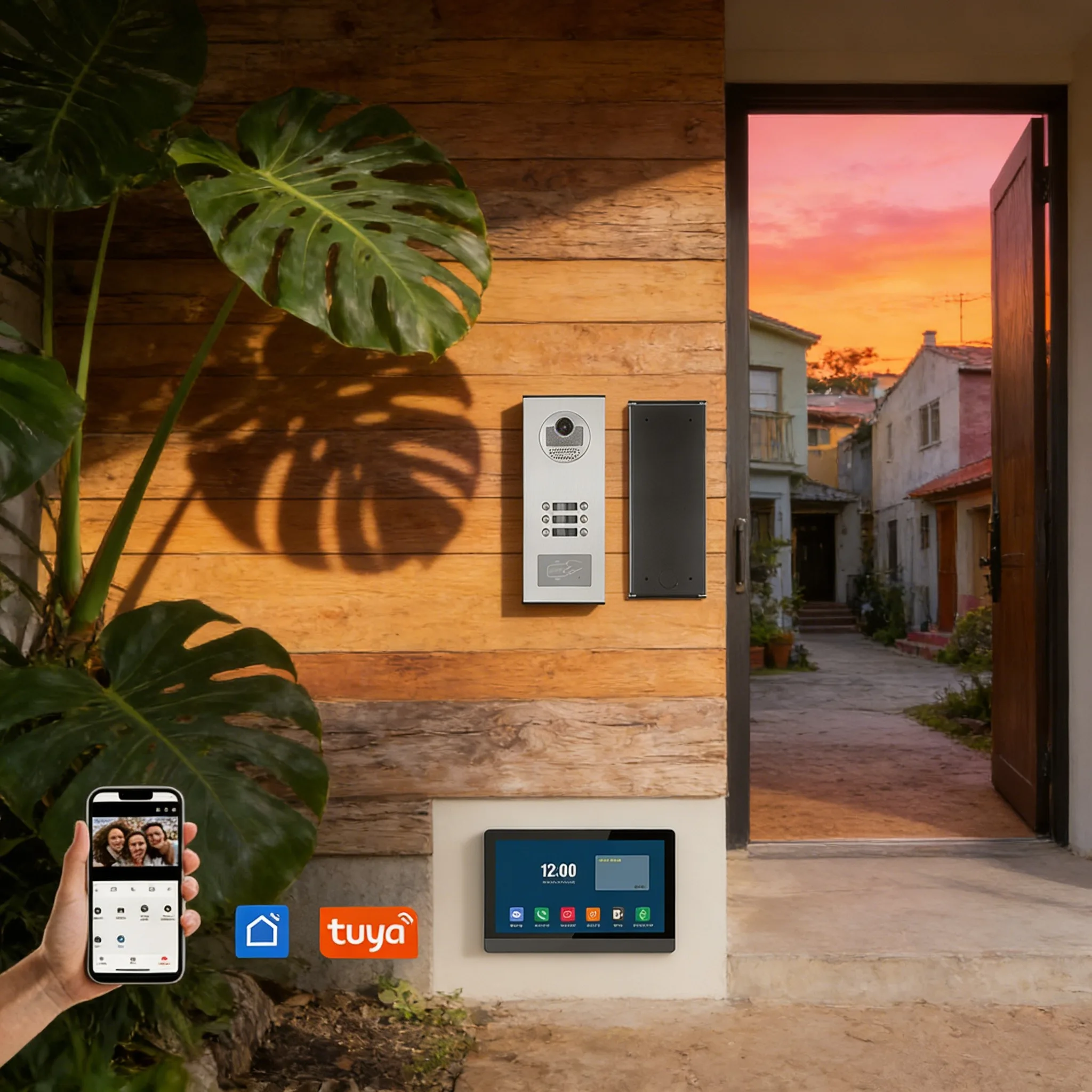 Designed For Office Buildings With Facial Recognition Access 6-Button IP Access Control System For Security