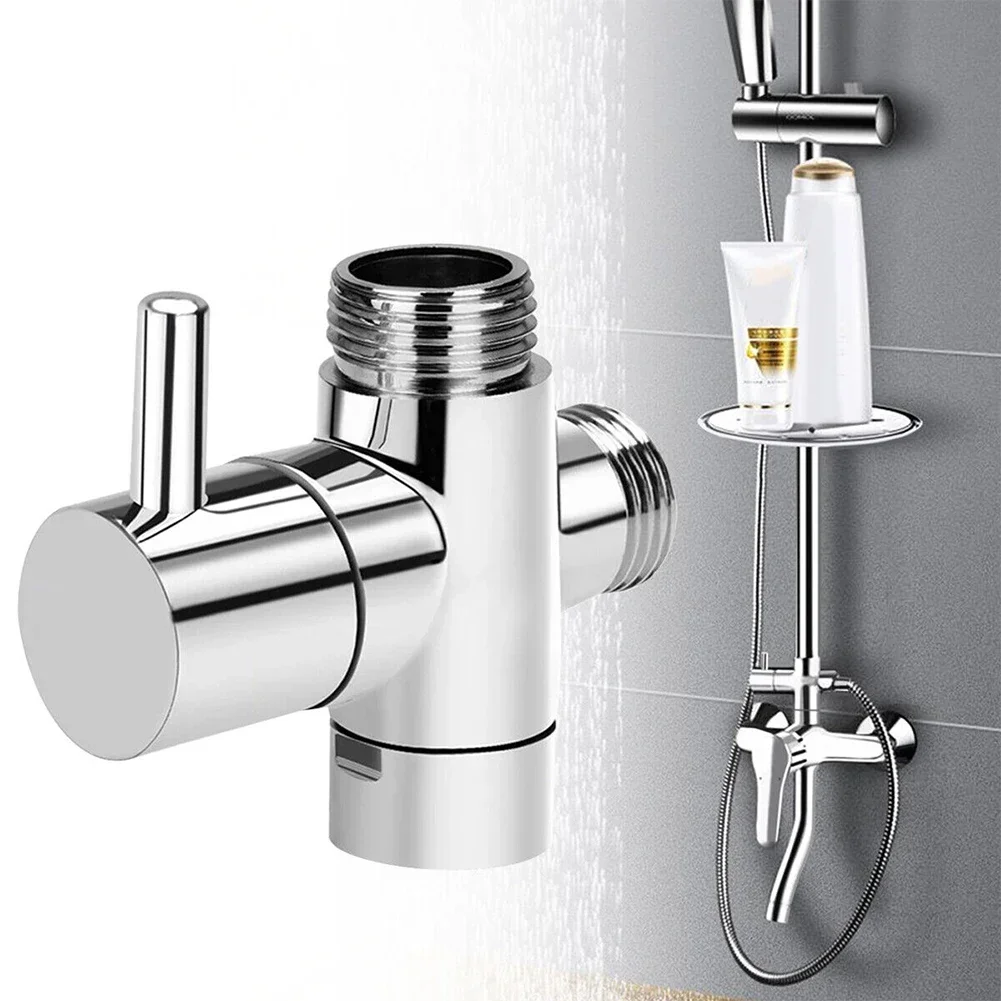 G1/2 Shower Diverter Valve Three-Way ABS Shower Arm Adapter Faucet Switch Valve Inlet Pipe Fittings Faucet Bathroom Tool