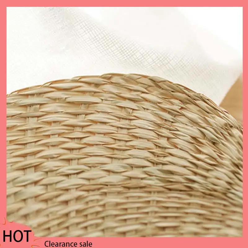 

A88Z 6X Cool Baby Вентилятор от комаров Летние ручные соломенные ручные вентиляторы Пальмовый лист