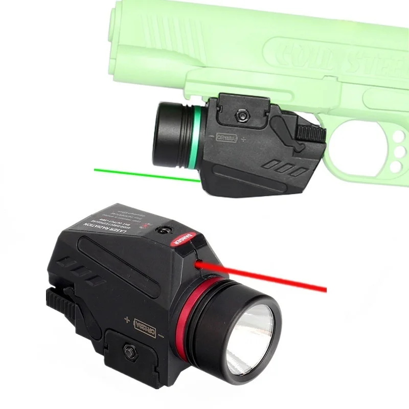 

Tactical LED Flashlight Red/Green Laser Sight Combo White Light 150 Lumen Suit Picatinny Rail Mount for Pistols Hunting