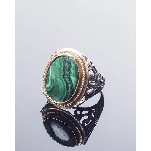 Eysell Jewellery Special Collection Malachite Stone Men Ring Handwork