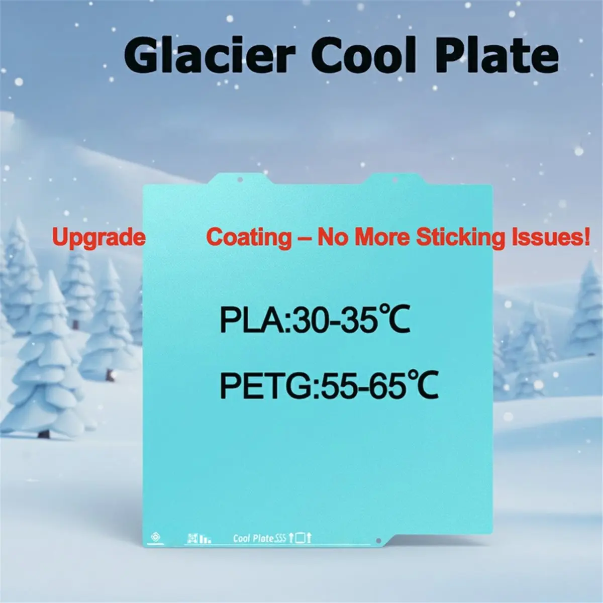 PHONE&GEAR For -Lab A1 Mini 3D Printer Glacier Build Plate Double Sided Textured Spring Steel Plate Cooling Plate
