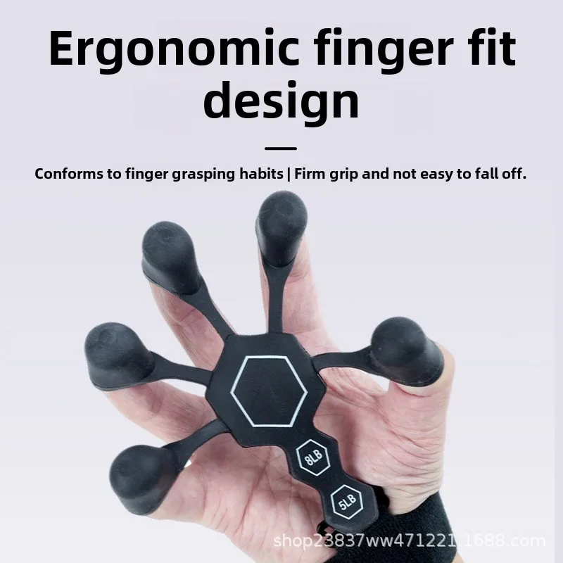 Popular Silicone Finger Rally 5-finger Wrist Rally Flexion and Extension Vein Grip Trainer Shooting Orthotics