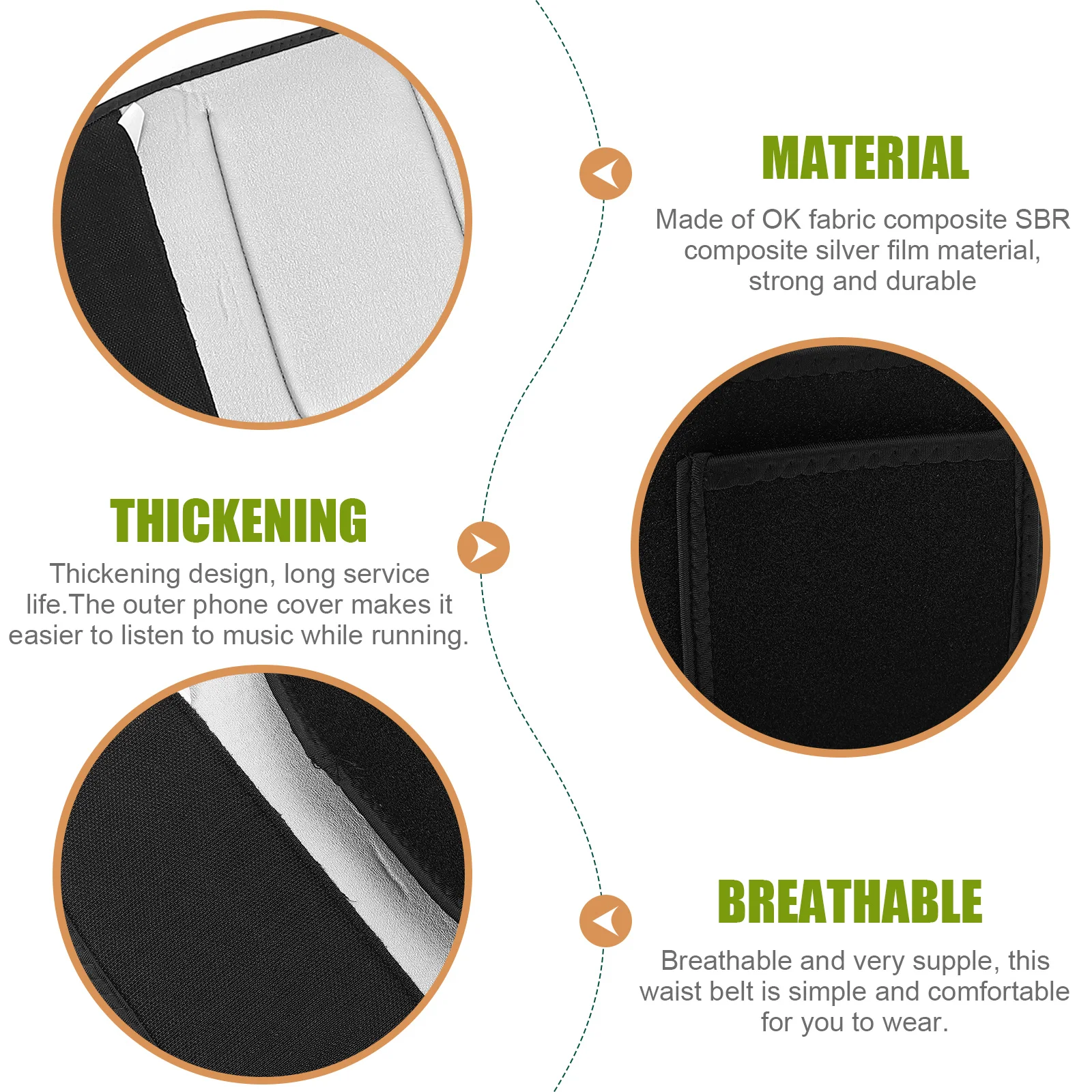 

1pc Sports Waist Trainer Trimmer Belt Lumbar Support Brace Breathable Sbr Composite Silver Membrane Comfortable Toning Gift