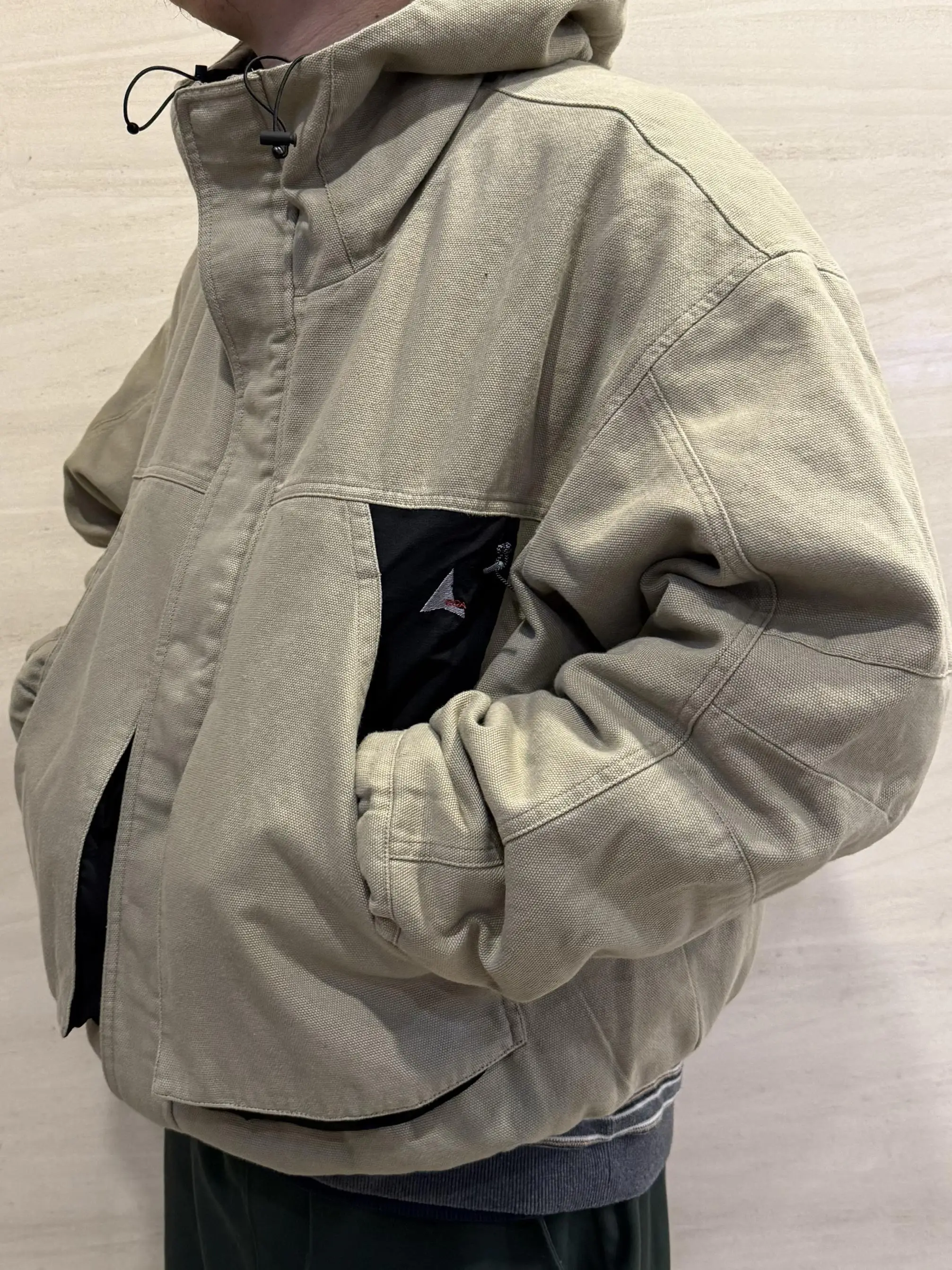 

Roa Hiking Heavyweight Outdoor Military Sle Multi-ket Workwear Waed Canvas Cotton Jaet Hooded Coat Long Sve Zippe...