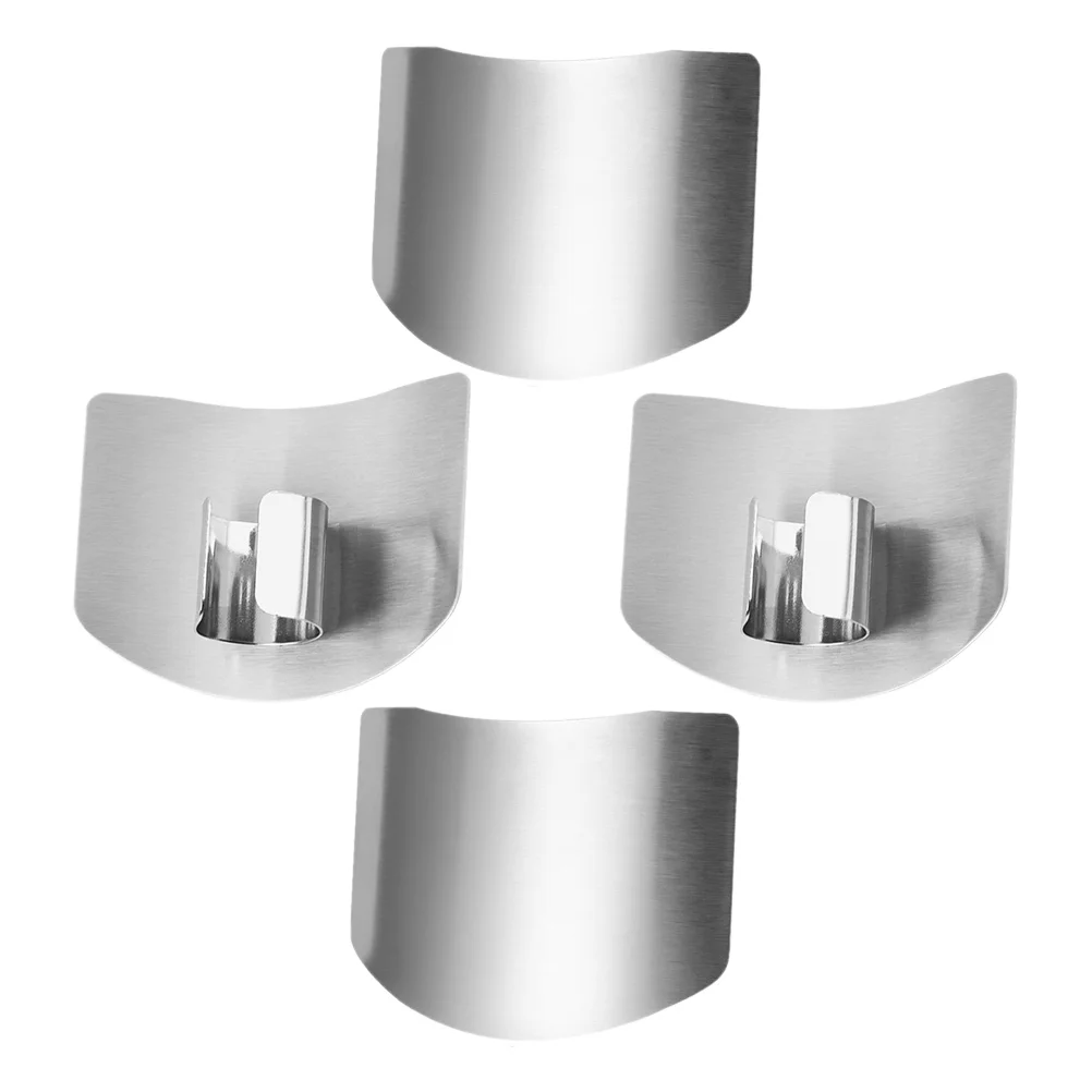 

4pcs Finger Protectors Kitchen Guards Stainless Tools Compact Anti-scald Grips for Slicing Dicing Gifts