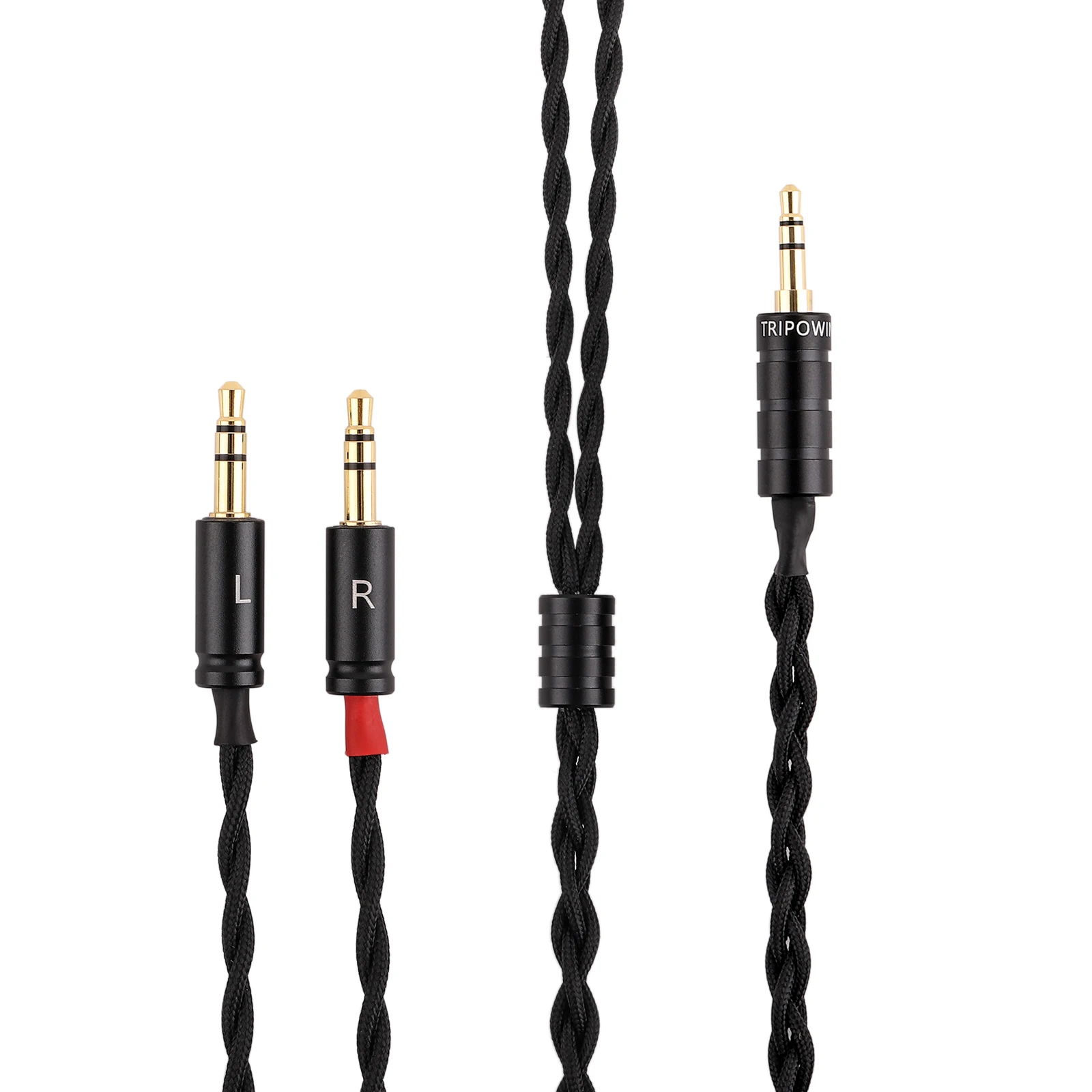 Tripowin Nova Silberfolie und Einzelkristall-Kupfer-Verbund-Kopfhörerkabel, High-Fidelity-Audio-Kopfhörerkabel, 2 Meter – Detail 5