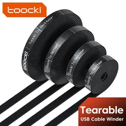 Toocki Tearable USB Cable Winder Cable Organizer Ties Holder for Accessories Tape Protector for iPhone Mouse Cable Management