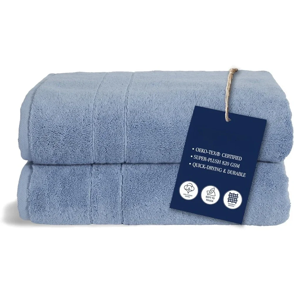 

Super-Plush Turkish Cotton Bath Towels Set of Cotton, 820 GSM, Machine Washable, Perfect Bath Towels for Bathroom,