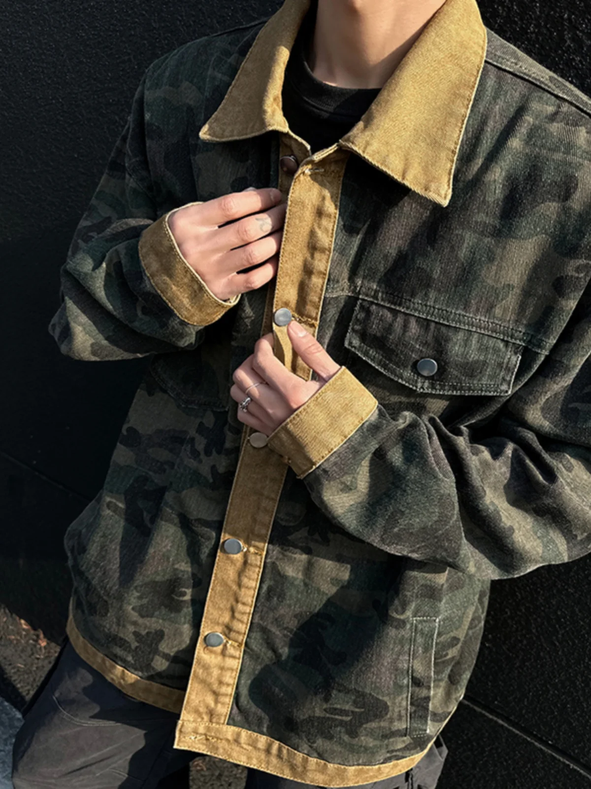 

Мужская джинсовая куртка Vibe Camouflage: Новинка, свободный крой, повседневная, весна-осень, в стиле High Street, рабочая одежда, верхняя одежда для пар